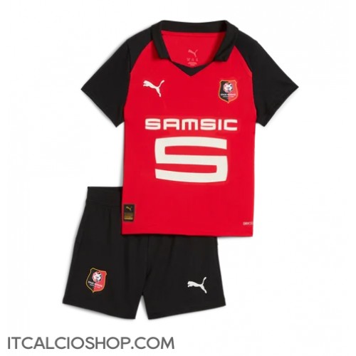 Stade Rennais Prima Maglia Bambino 2025-26 Manica Corta (+ Pantaloni corti)